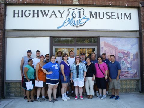 Sam Houston State University students at the Highway 61 Blues Museum